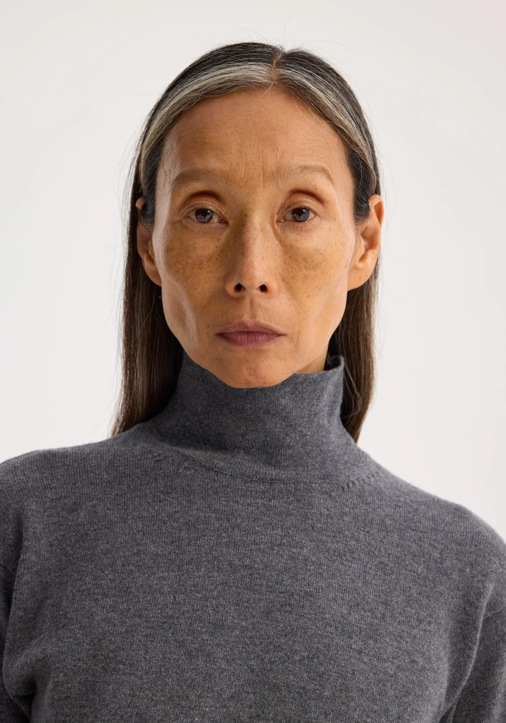 4-sleeved knotted jumper | mid grey melange