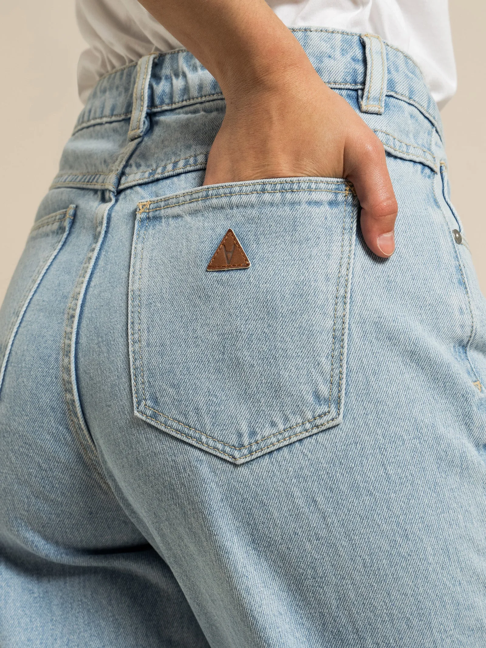 '94 High Rise Slim Leg Mom Jeans in Walk Away Denim