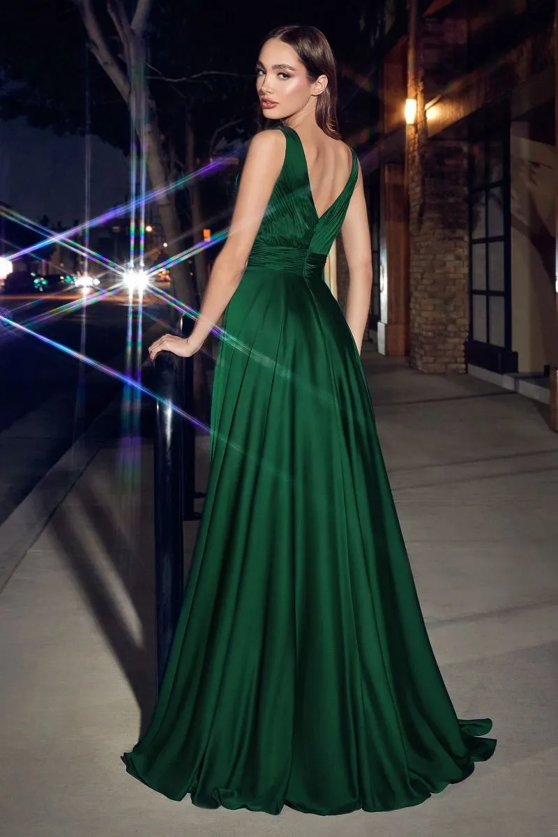 A-Line Satin Keyhole Dress 7497