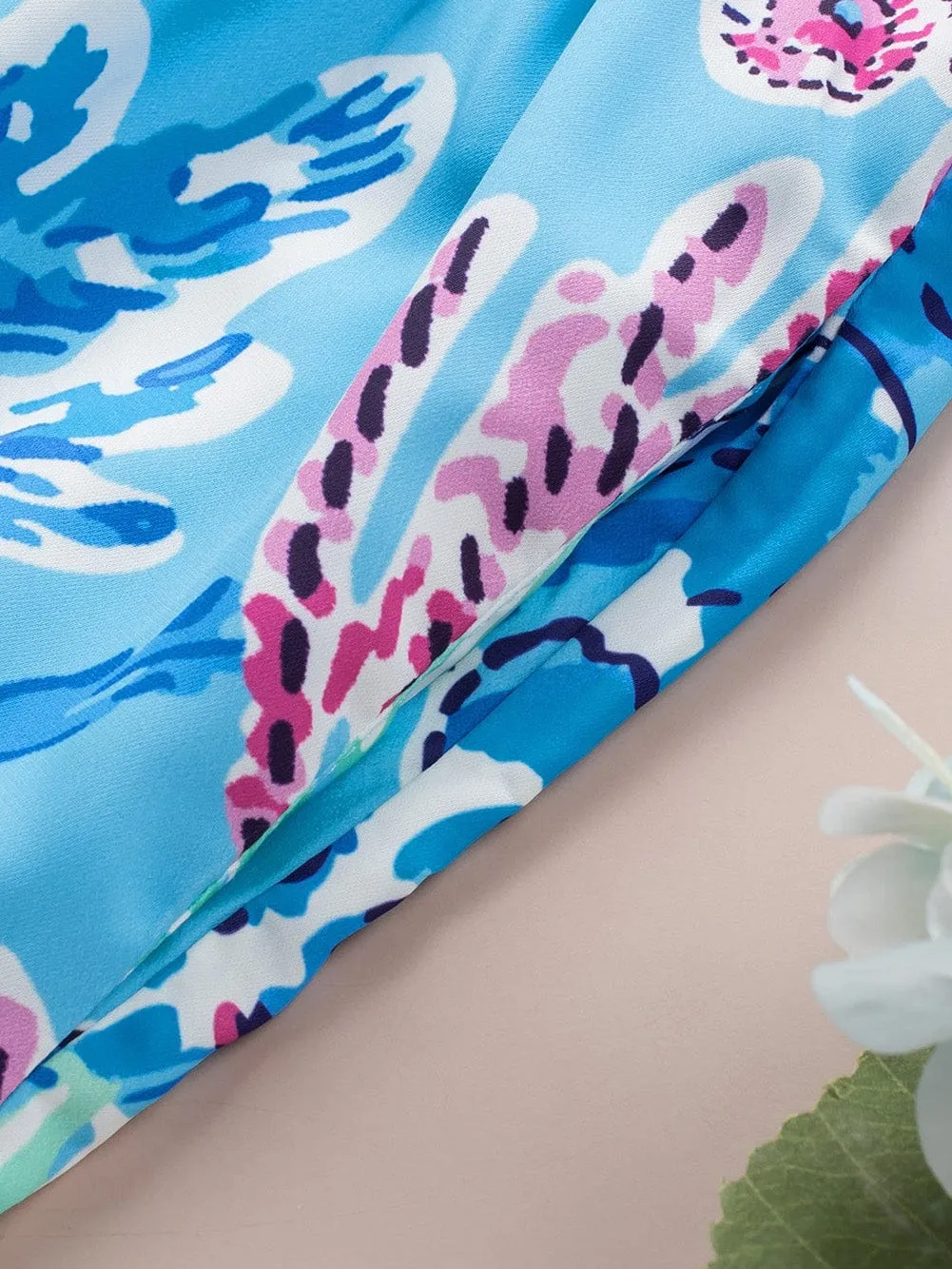 Blossom Print Frill Sleeveless Jumpsuit