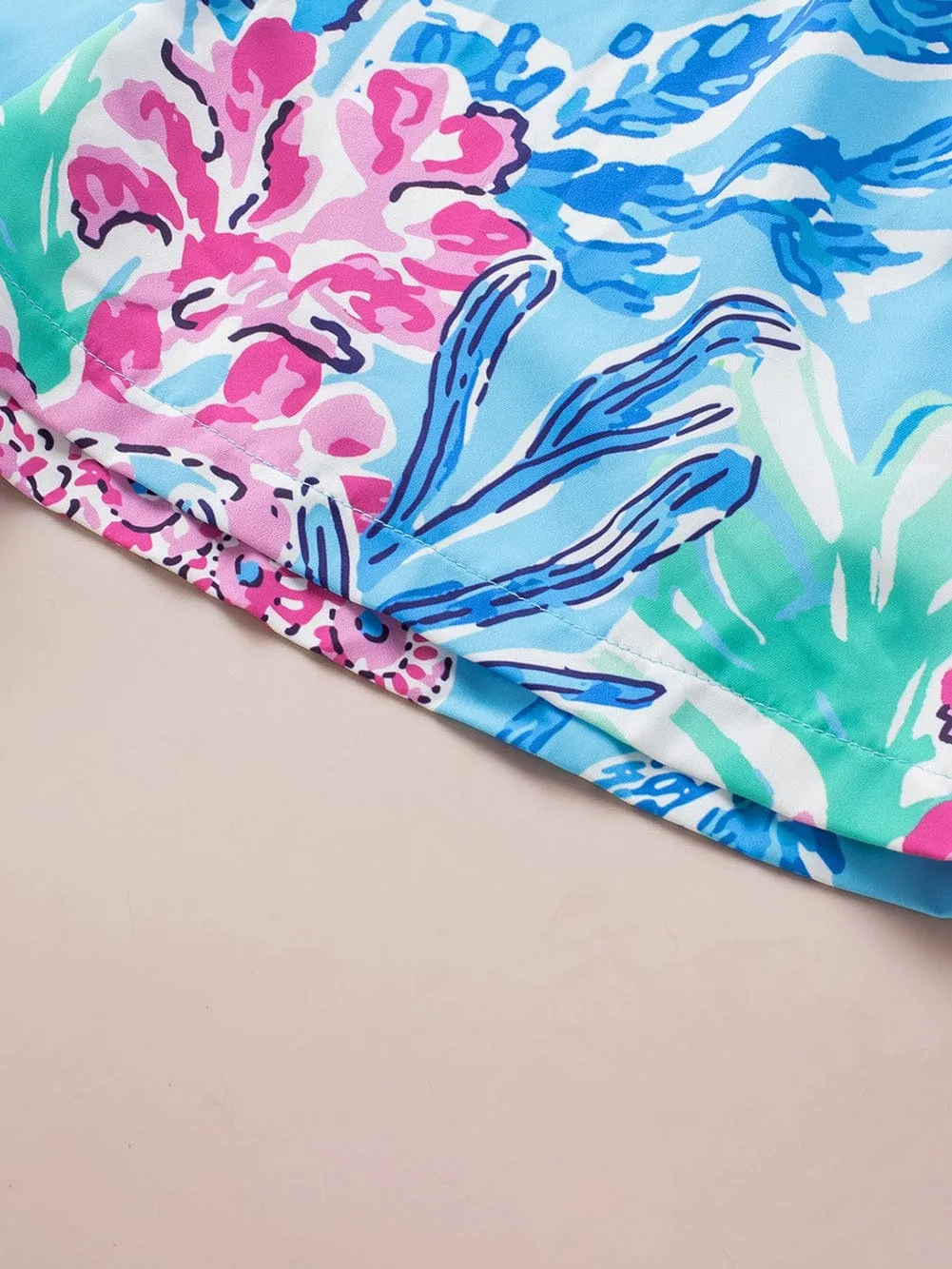 Blossom Print Frill Sleeveless Jumpsuit
