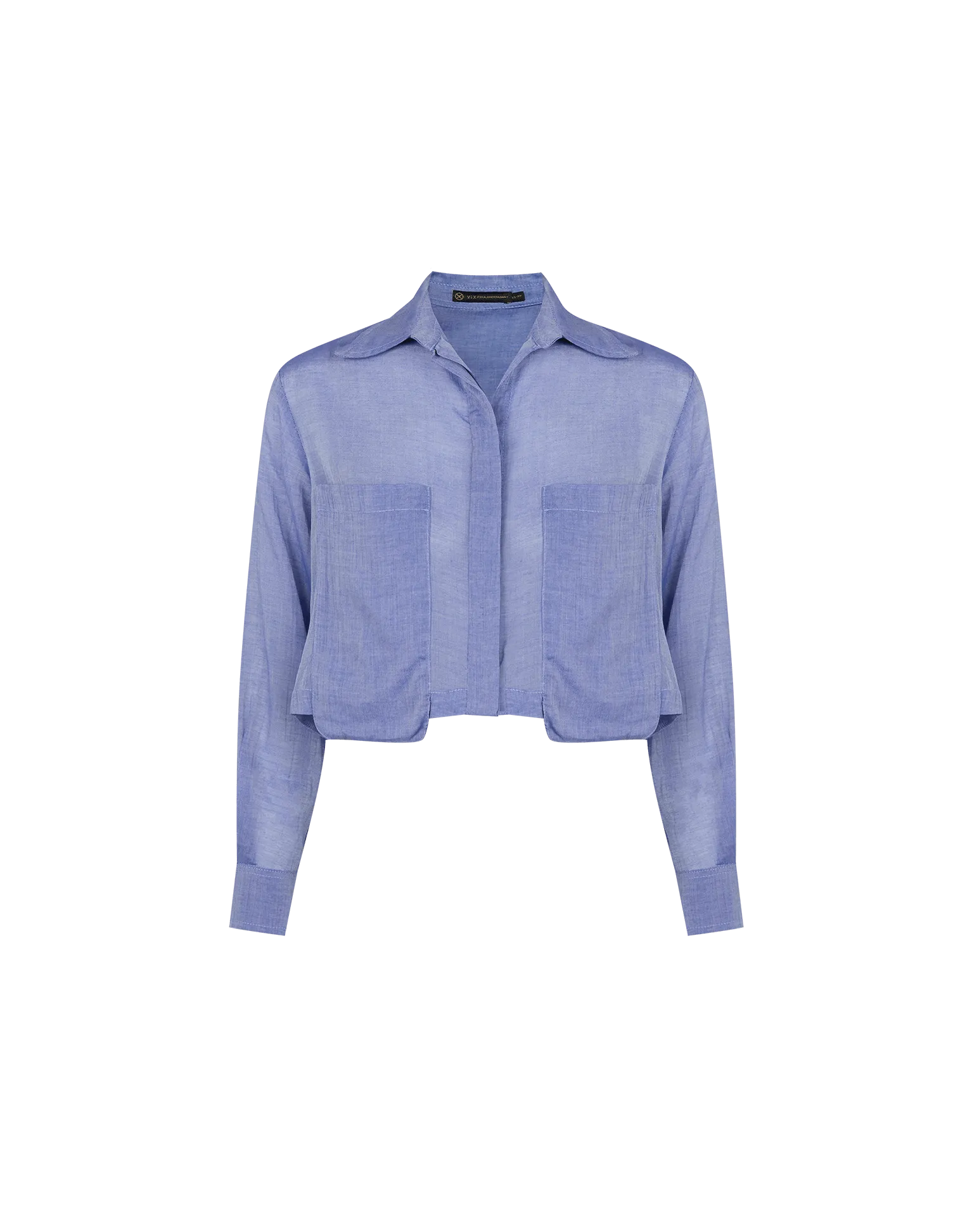 Cassia Cropped Blouse - Sapphire