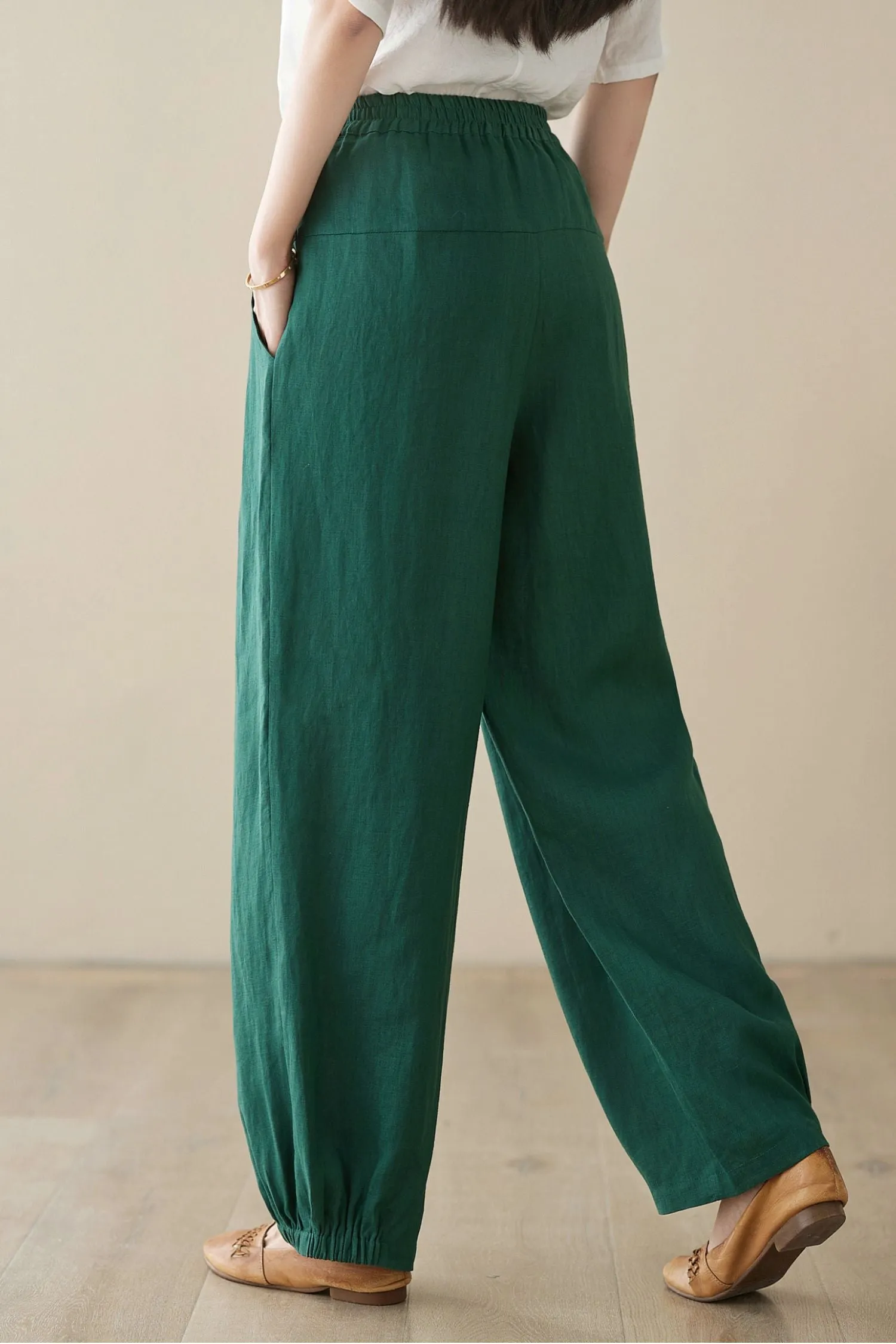 Casual linen long pants C3960 - Size XS # CK2400101