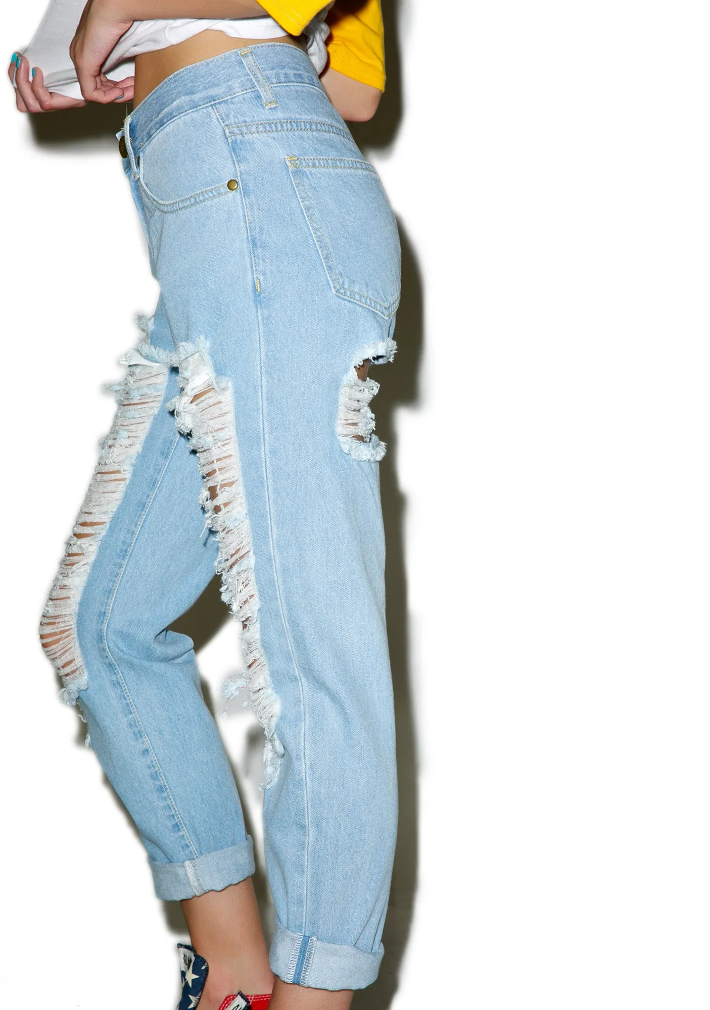 Classic Charley Destroyed Boyfriend Jeans