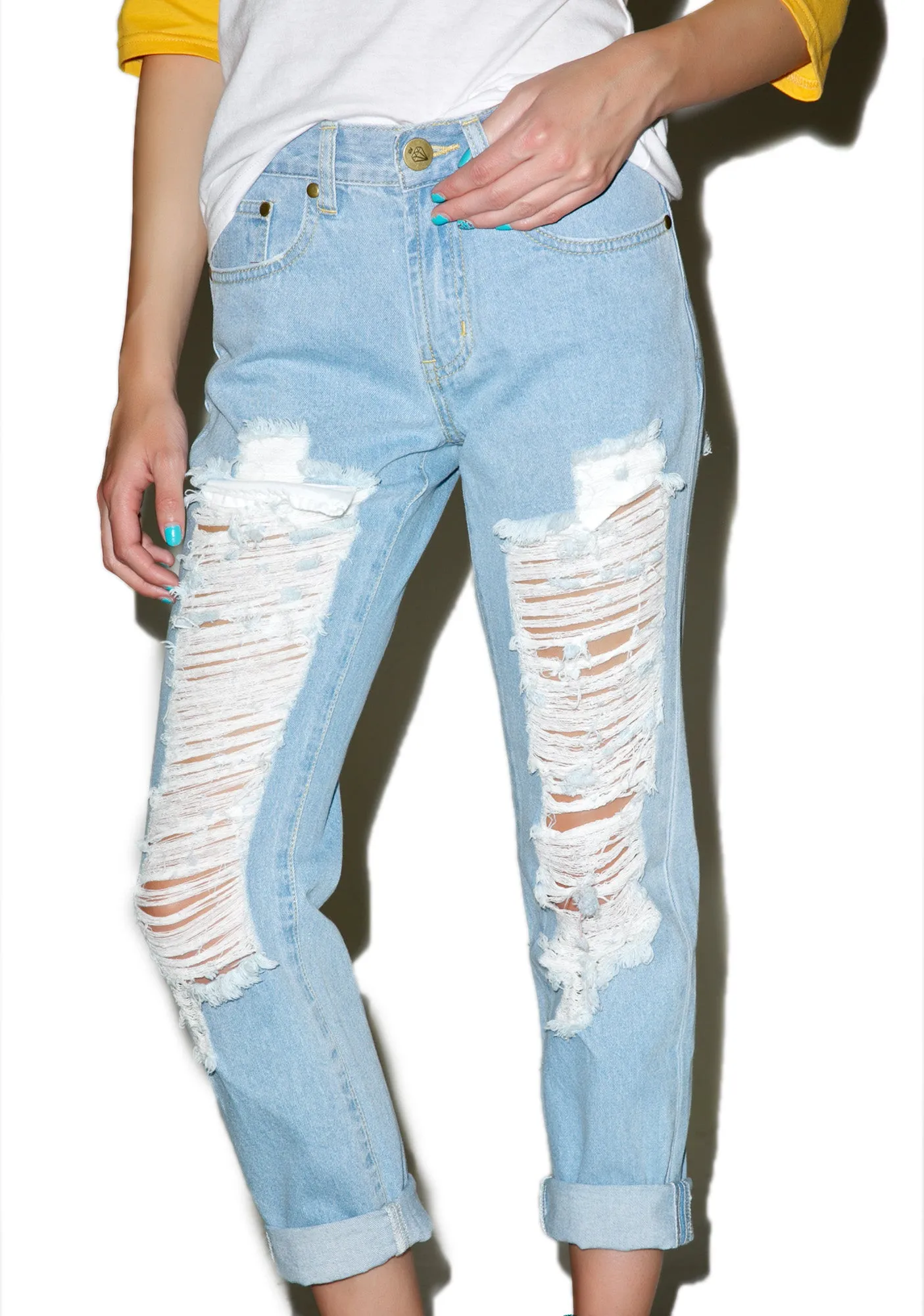 Classic Charley Destroyed Boyfriend Jeans