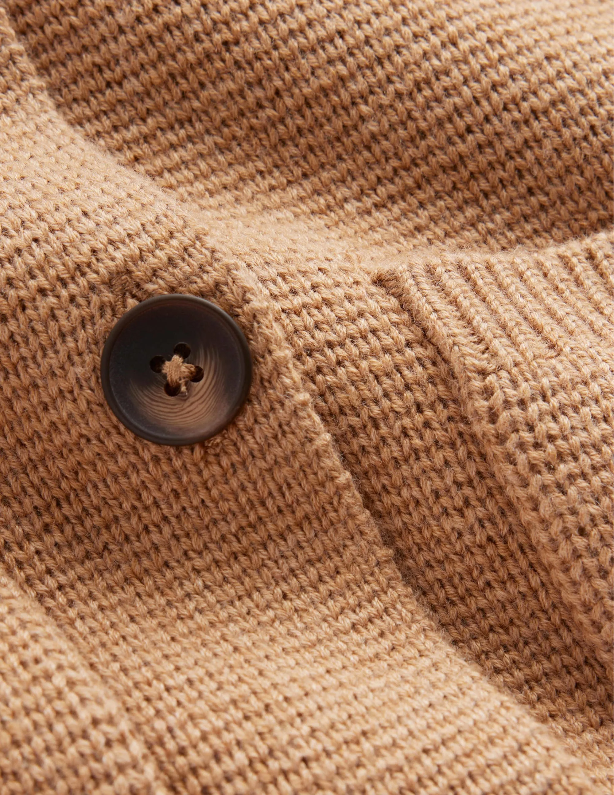 Emily Wool Blend Cardigan-Camel Melange