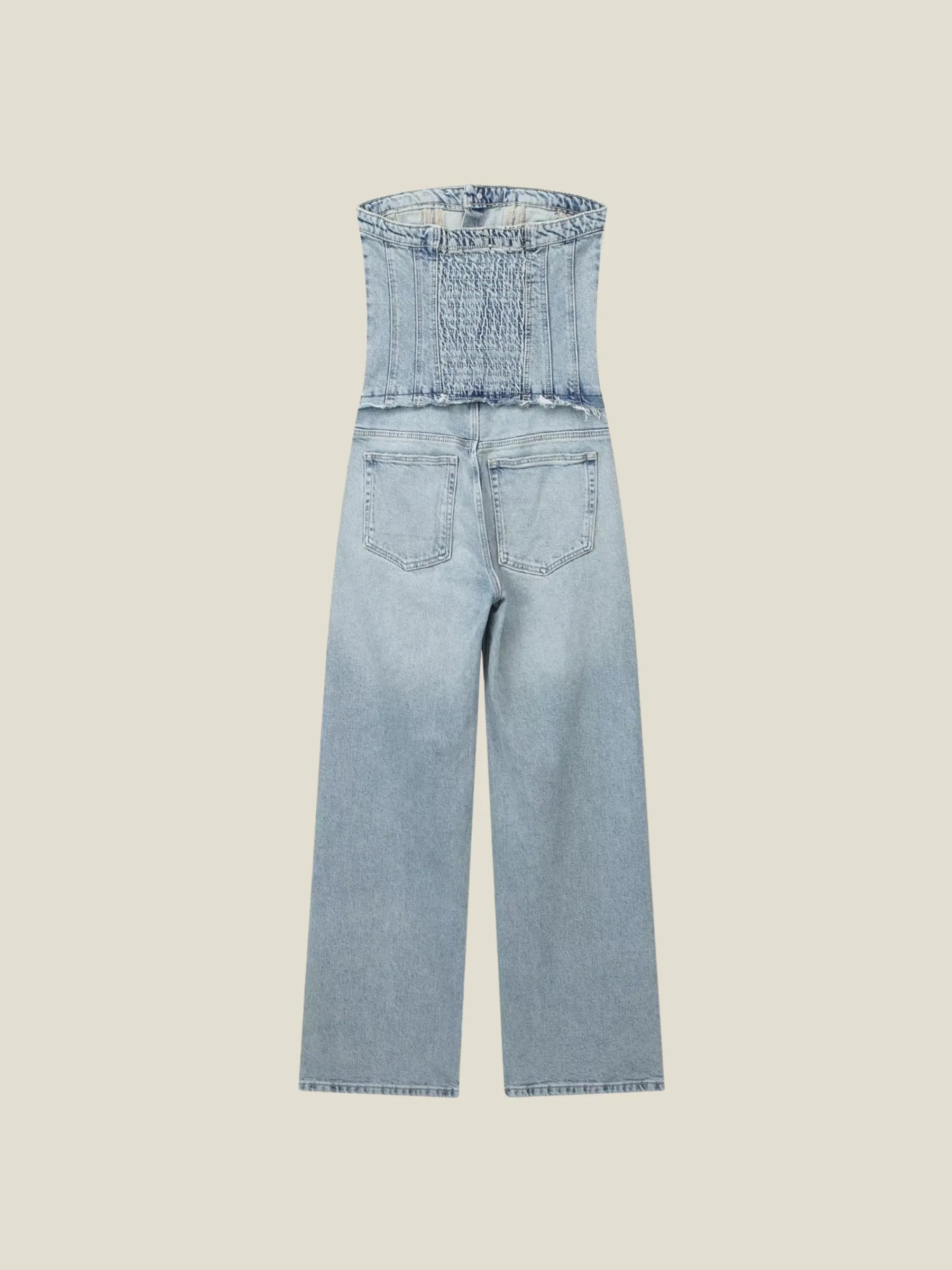 Gracelin Strapless Denim Jumpsuit