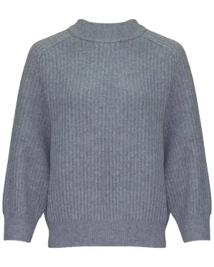 High Neck Wool Blend Pullover