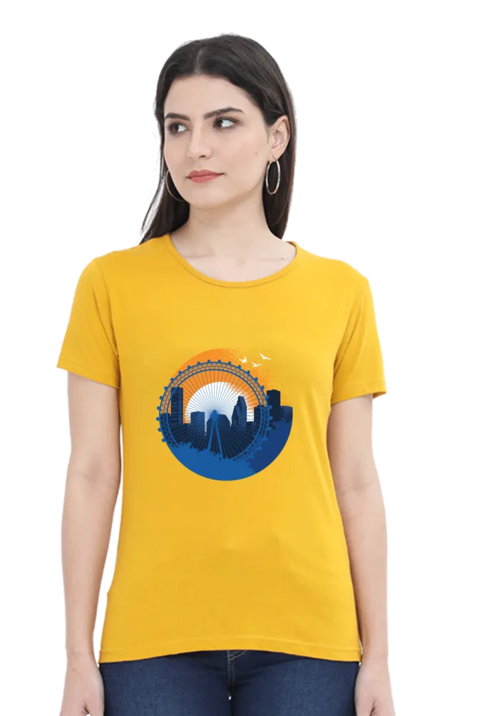 Houston Printed Scoop Neck T-shirt for women