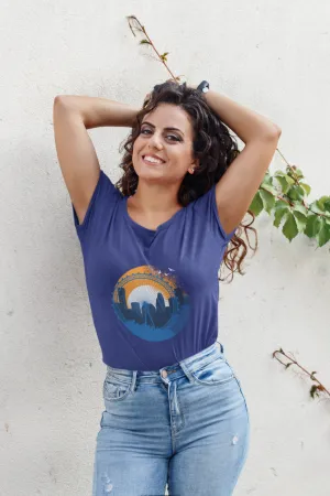 Houston Printed Scoop Neck T-shirt for women