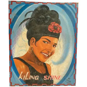 Kiling Shine Hand-Painted African Barber Shop Sign #624
