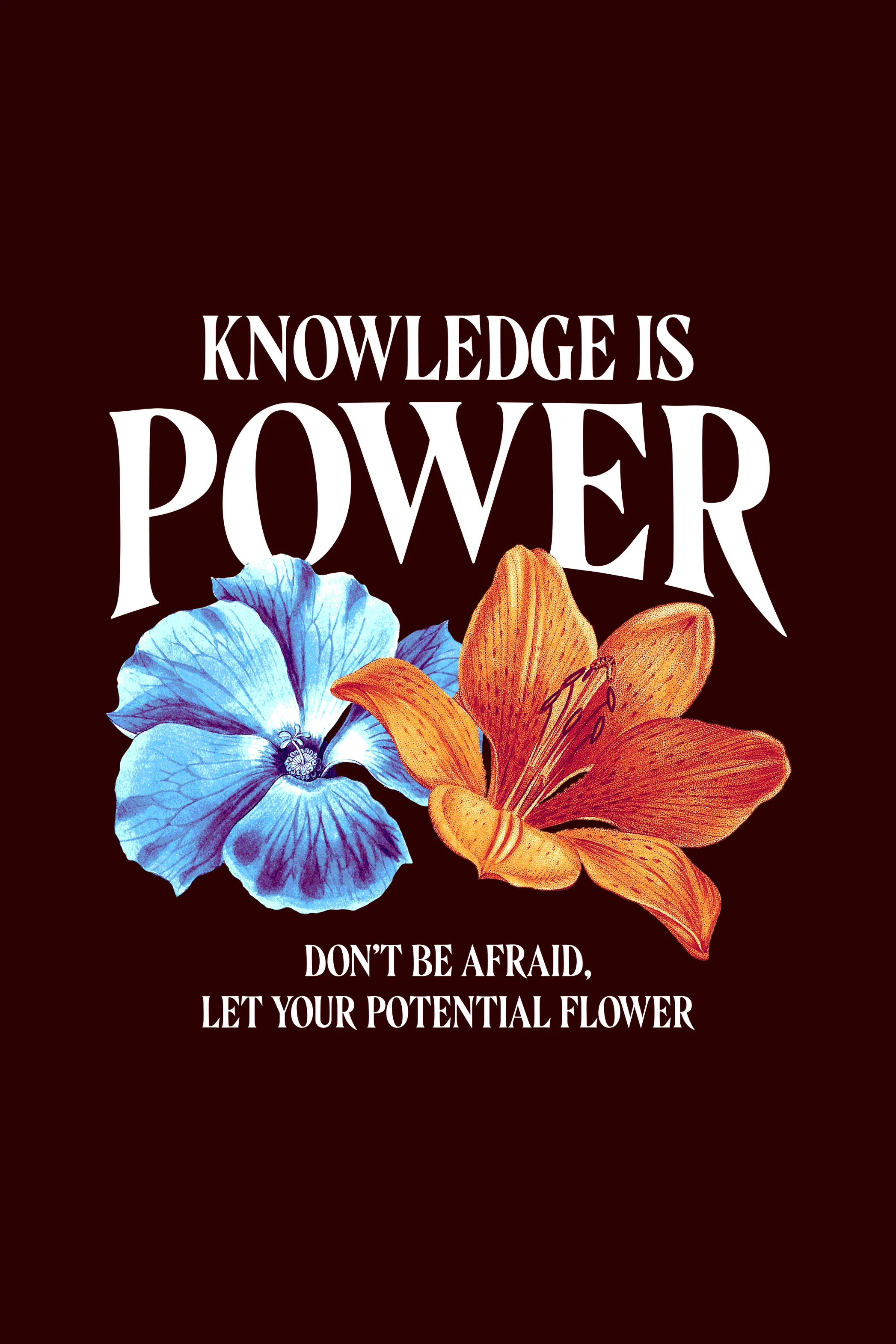 Knowledge is Power Printed Scoop Neck T-shirt for women