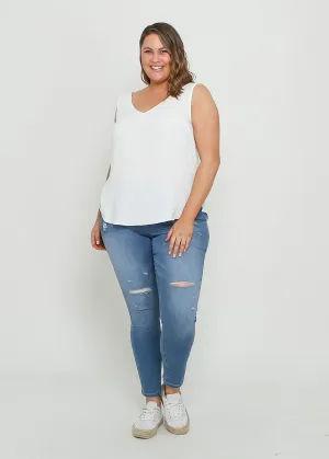 Kylie Ripped Skinny Jeans - Blue