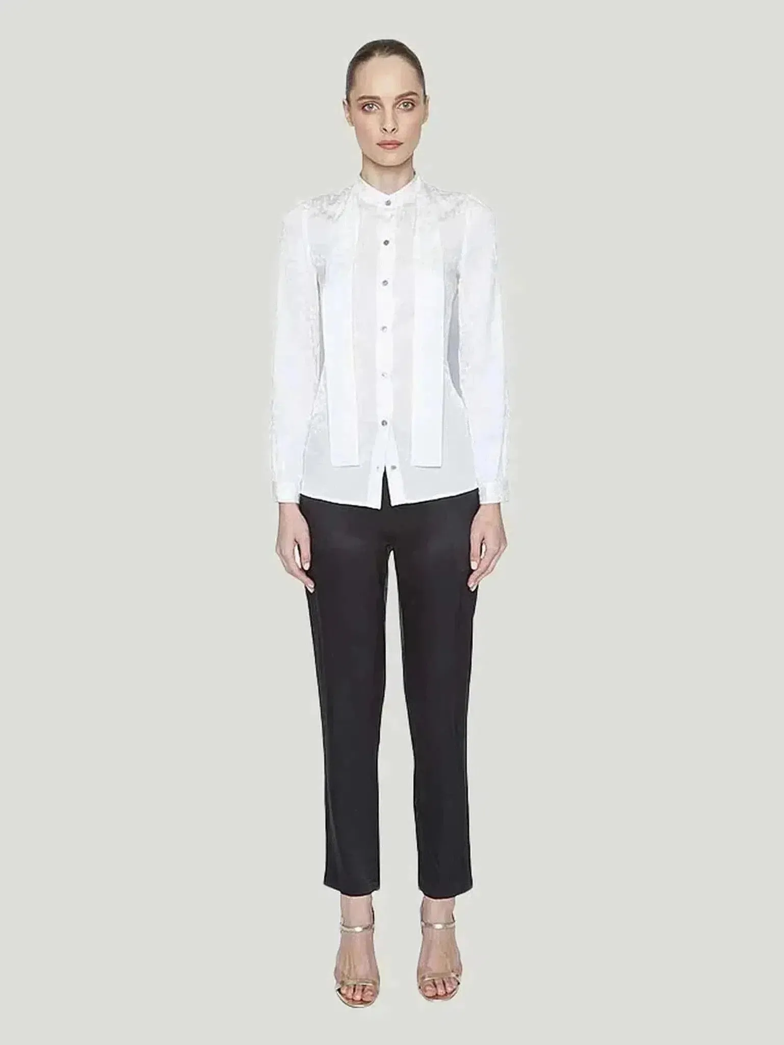 Maison de Papillon Hailey Silk Button-Down