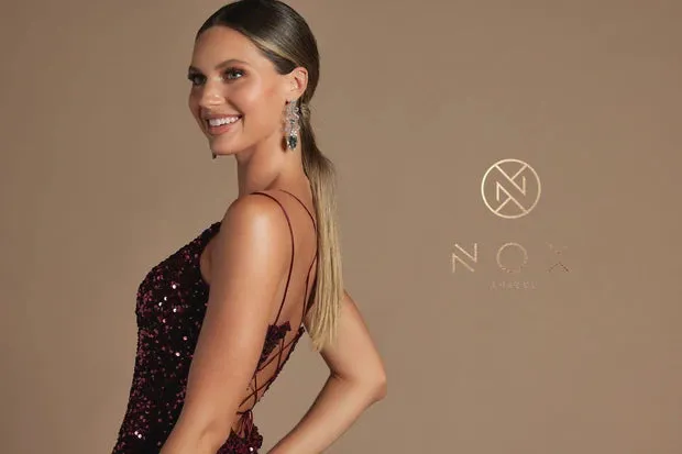 Nox Anabel R704 Size 10 Royal Sequin Velvet Cocktail Dress Short Fitted Corset V neck Gown