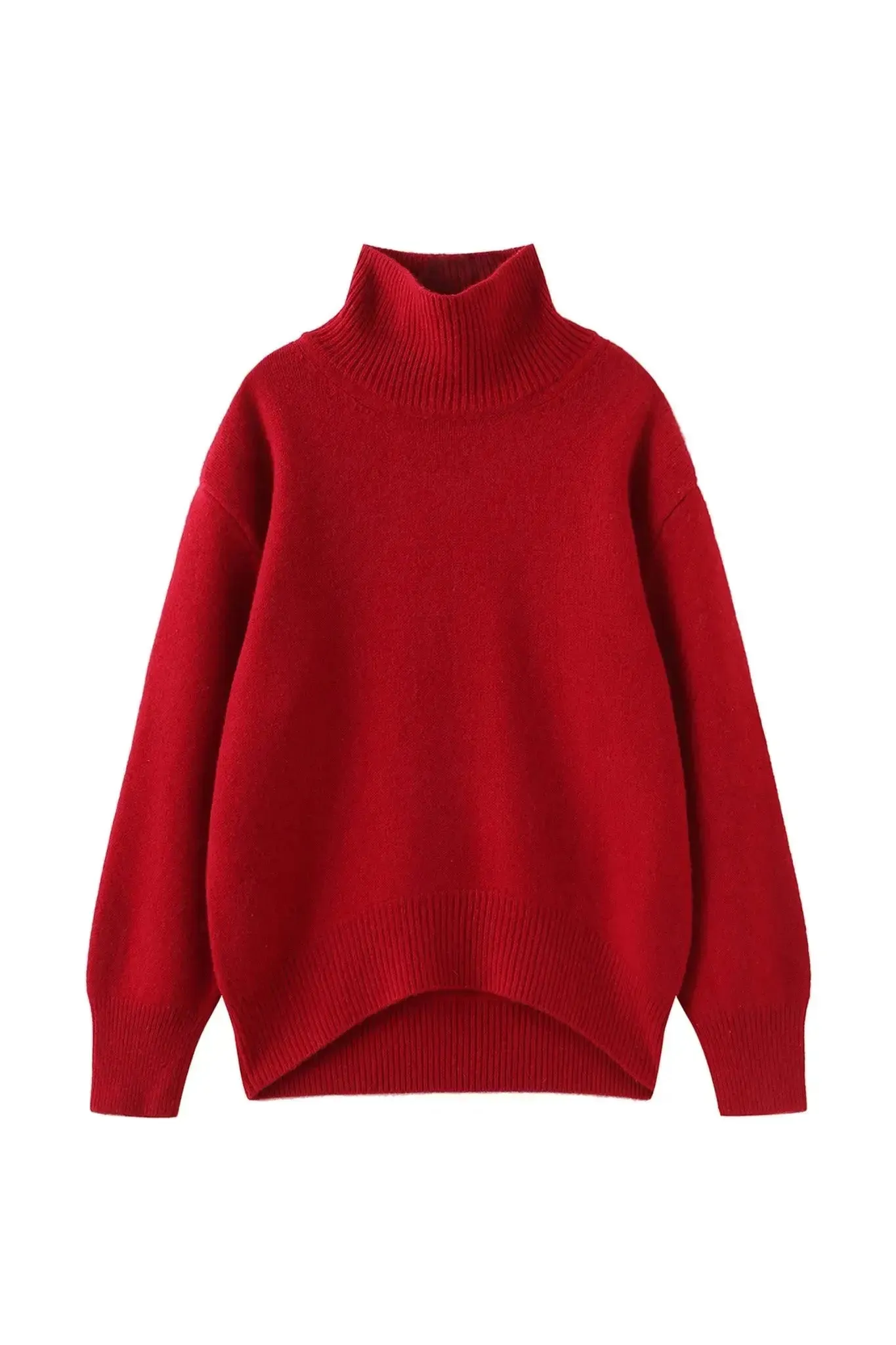 Oversized Turtleneck Sweater in Cashmere and Wool