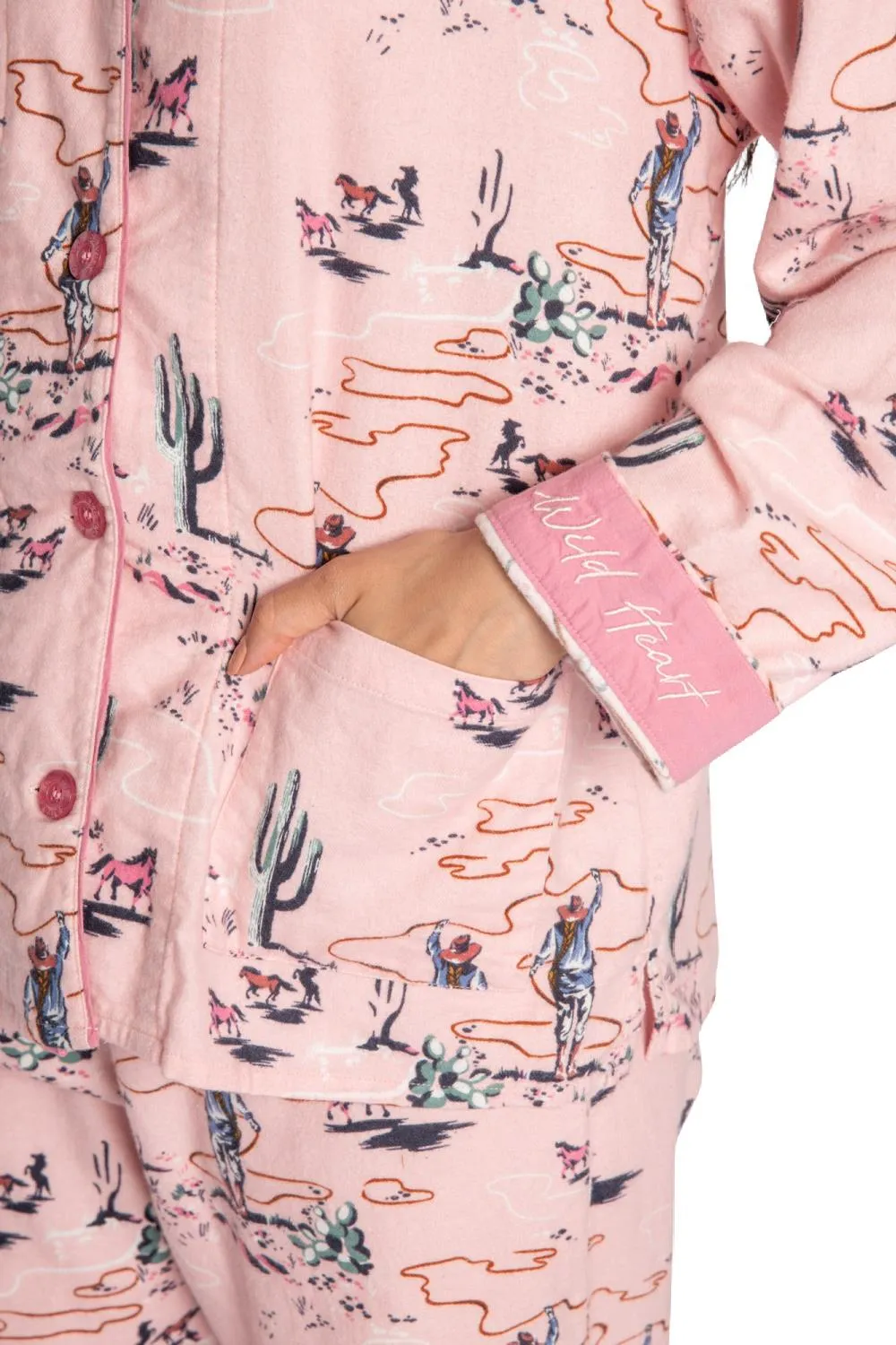 PJ Salvage Flannels PJ Set, Pink Mist (RKFLPJ)