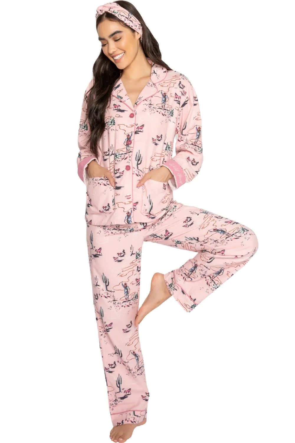 PJ Salvage Flannels PJ Set, Pink Mist (RKFLPJ)