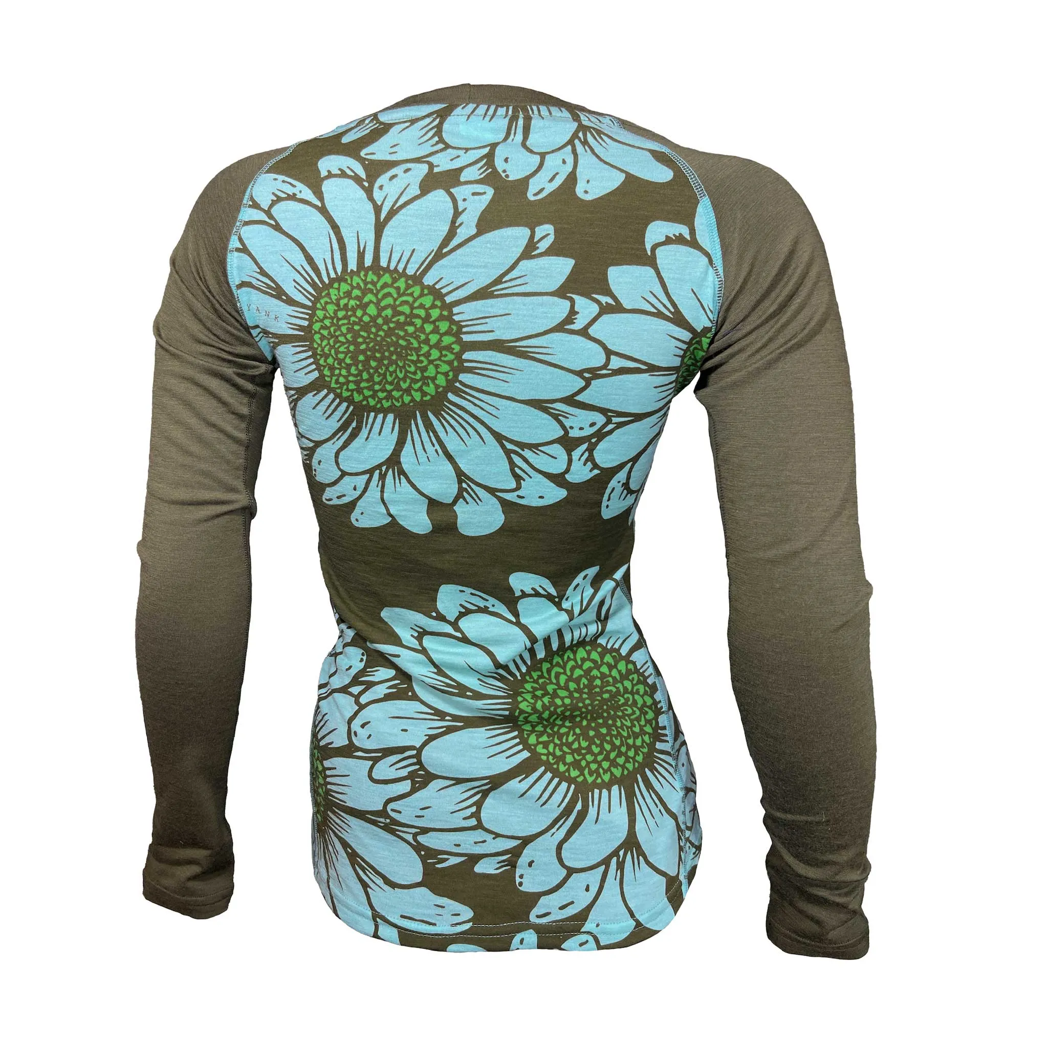 SECONDS Women's Flower Power Long Sleeve Merino| Minty As
