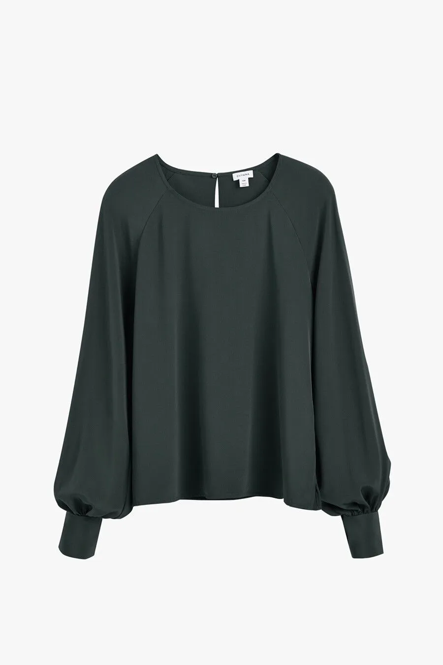 Silk Balloon Sleeve Blouse