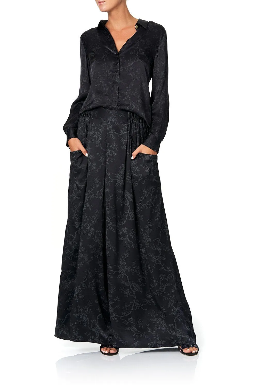 SLIM FIT LONG SLEEVE SHIRT NOIR BOUDOIR