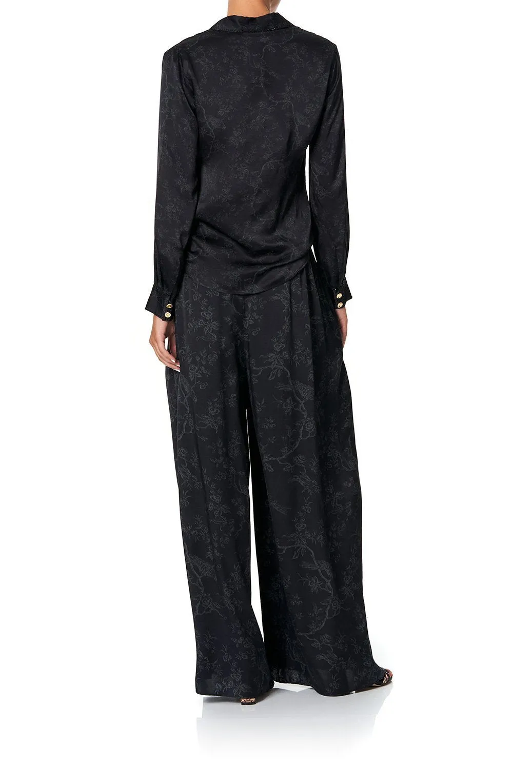 SLIM FIT LONG SLEEVE SHIRT NOIR BOUDOIR