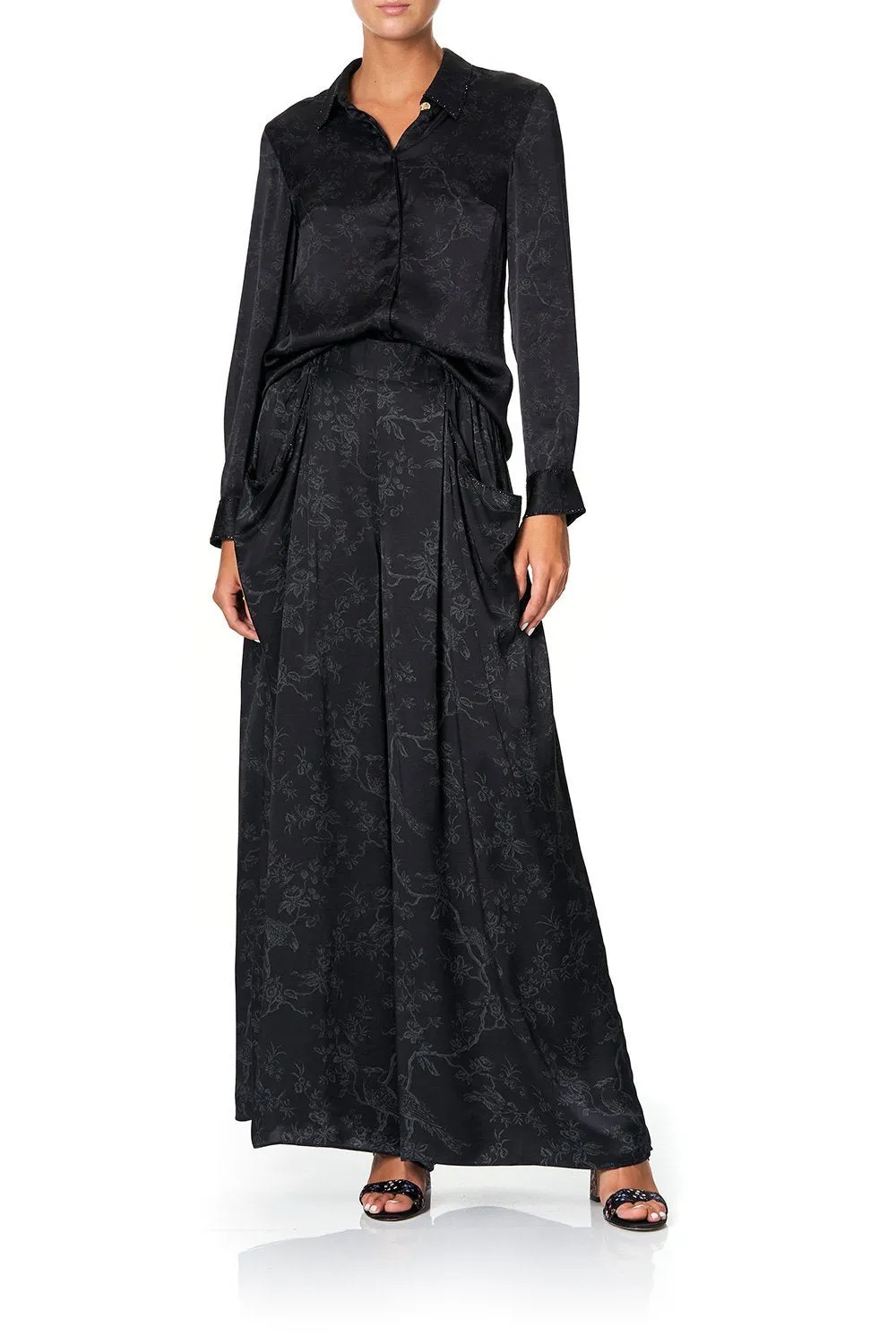 SLIM FIT LONG SLEEVE SHIRT NOIR BOUDOIR