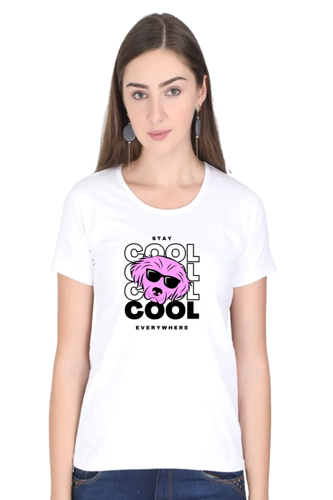 Stay Cool Everywhere Printed Scoop Neck T-shirt for women