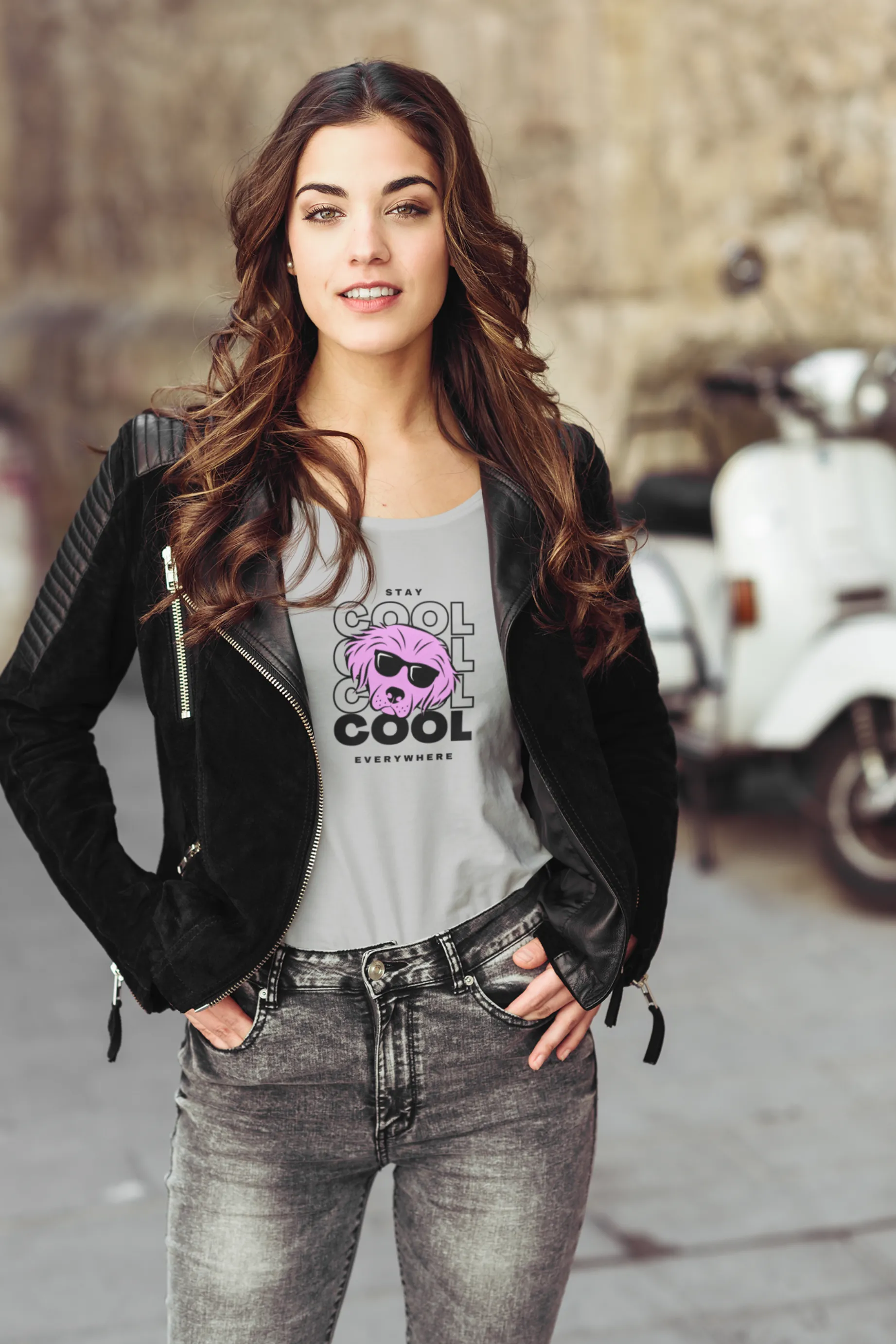 Stay Cool Everywhere Printed Scoop Neck T-shirt for women