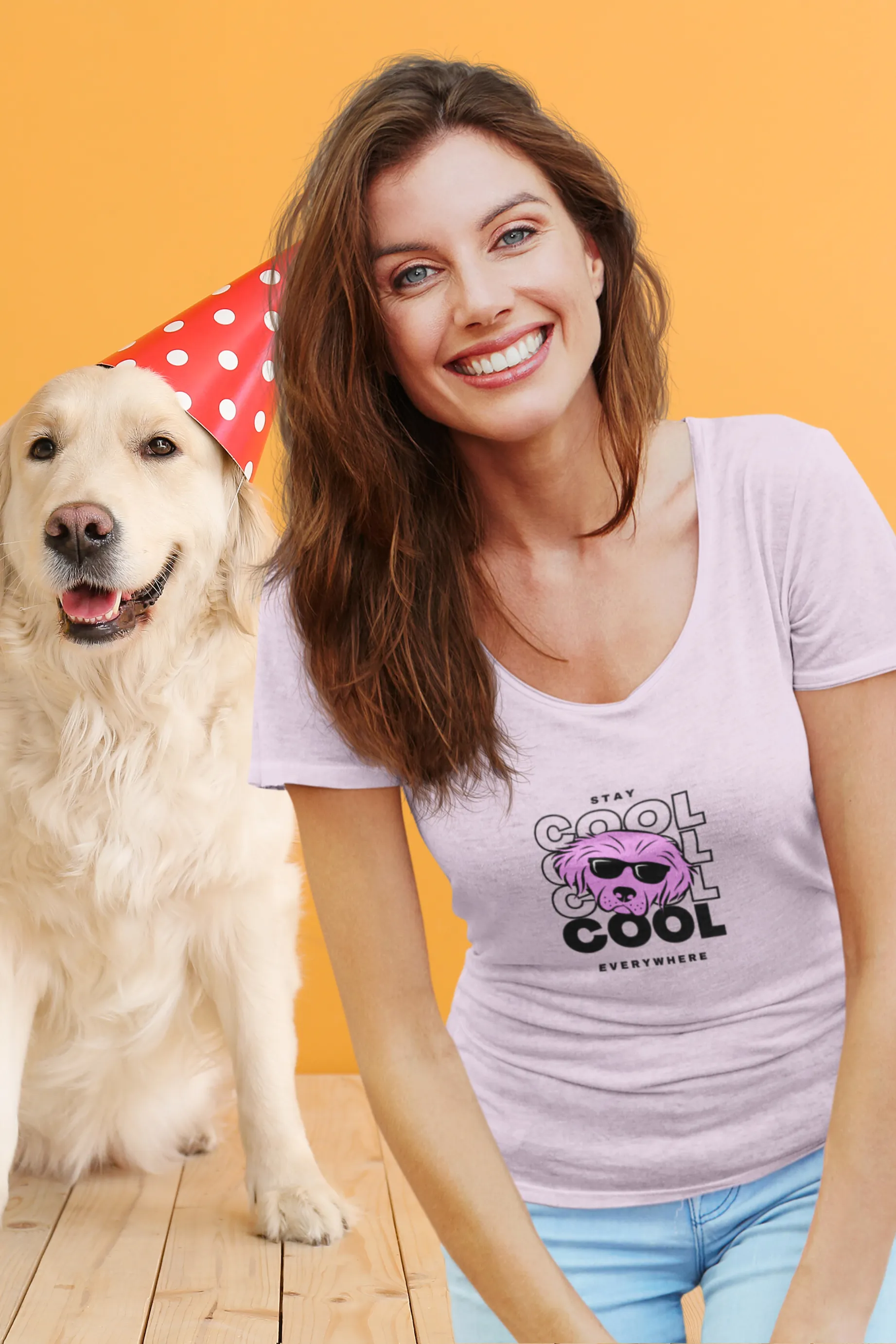 Stay Cool Everywhere Printed Scoop Neck T-shirt for women