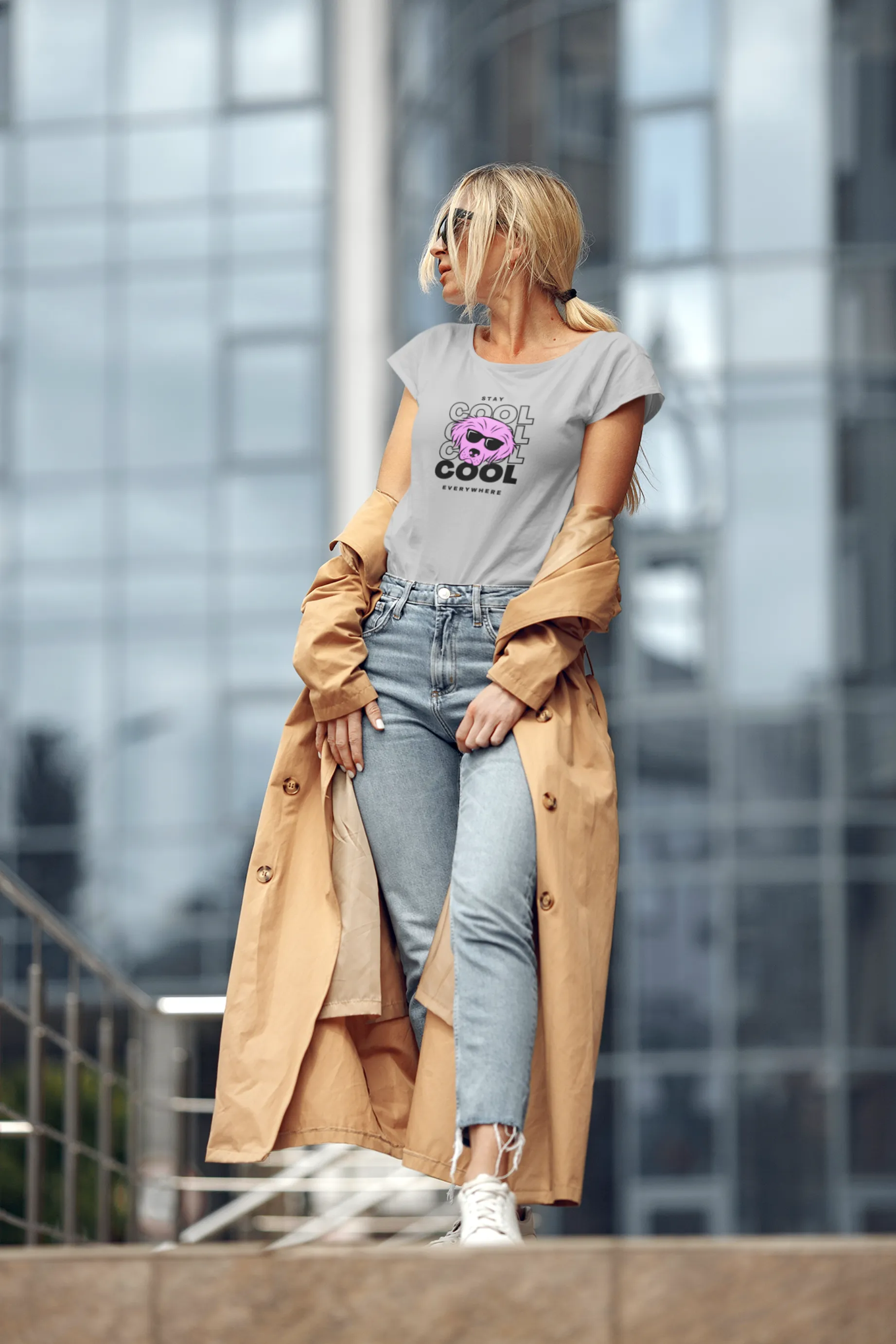 Stay Cool Everywhere Printed Scoop Neck T-shirt for women