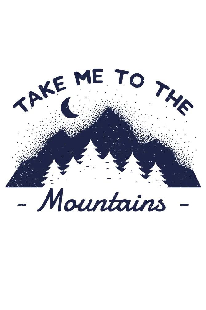 Take Me To The Mountains Printed Scoop Neck T-shirt for women