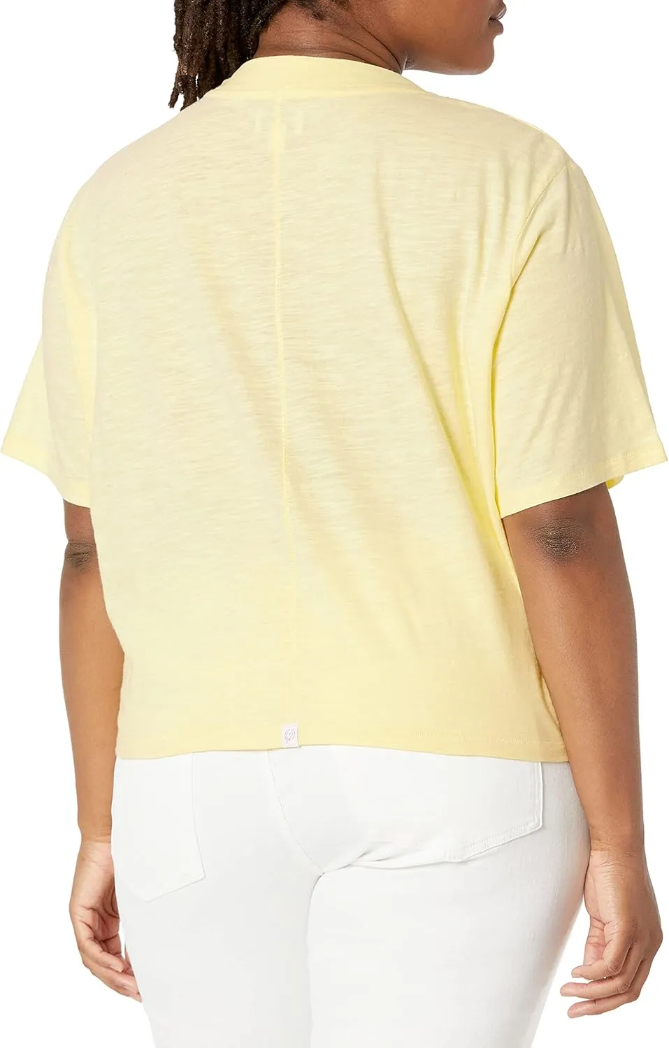 The Drop Women's Sydney Short-Sleeve Cropped Crew Neck T-Shirt