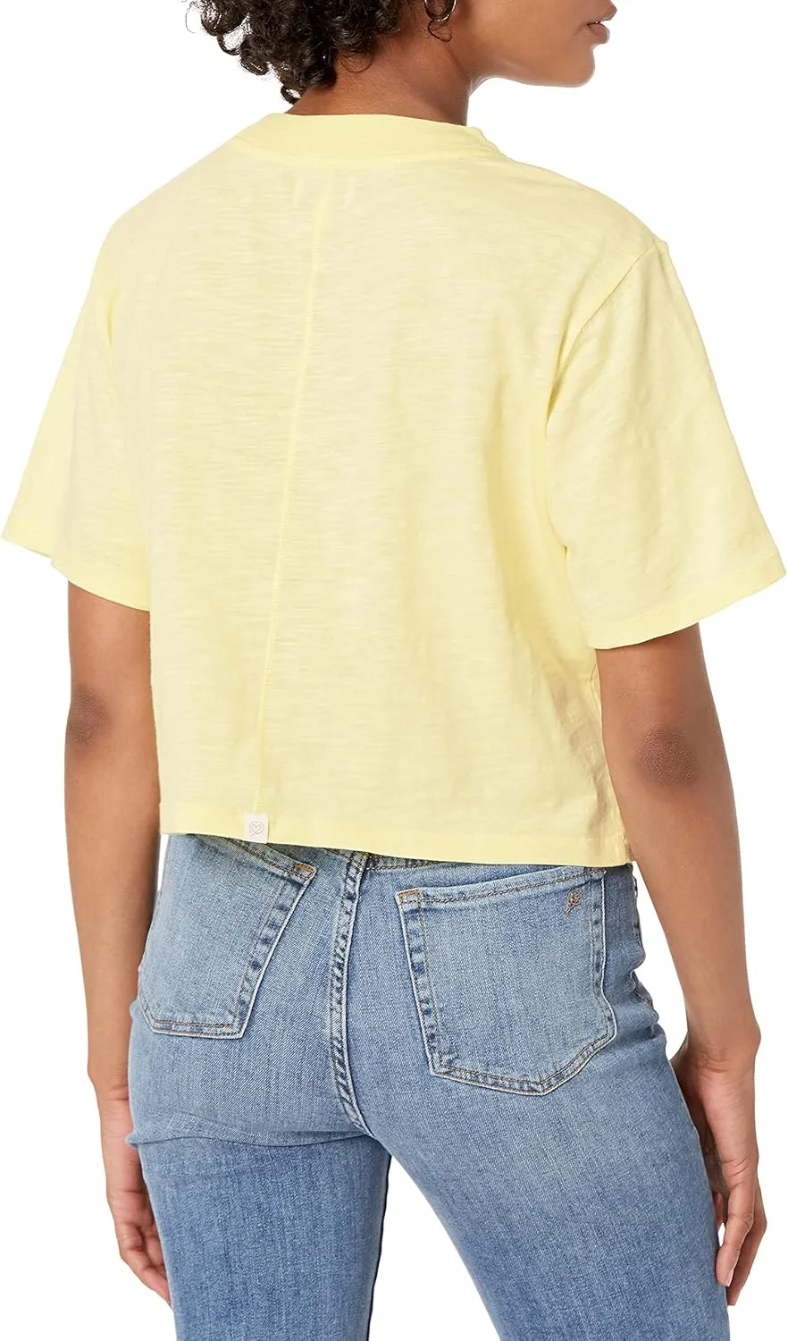 The Drop Women's Sydney Short-Sleeve Cropped Crew Neck T-Shirt