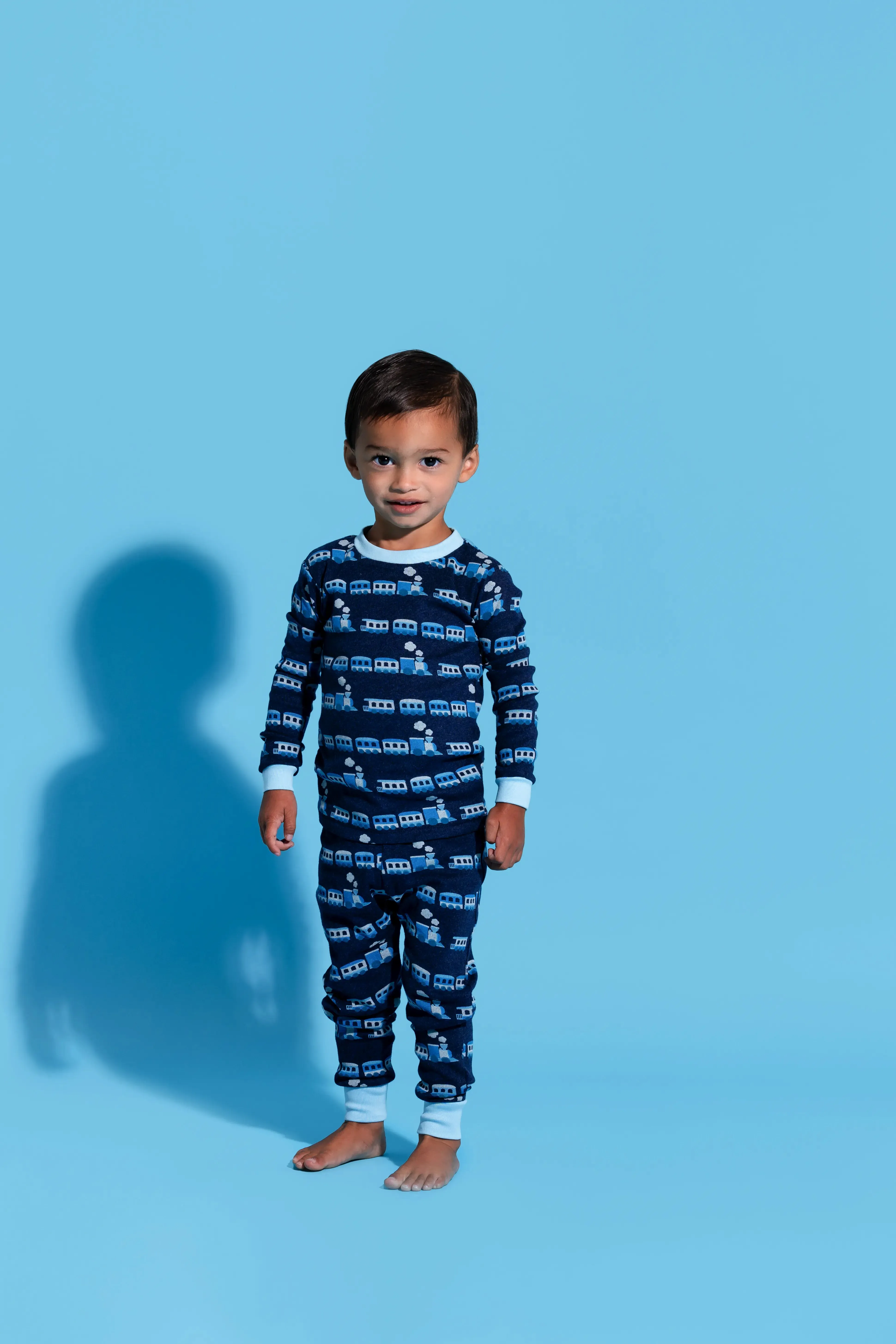 Two-Piece Pajama Set_Blue Trains