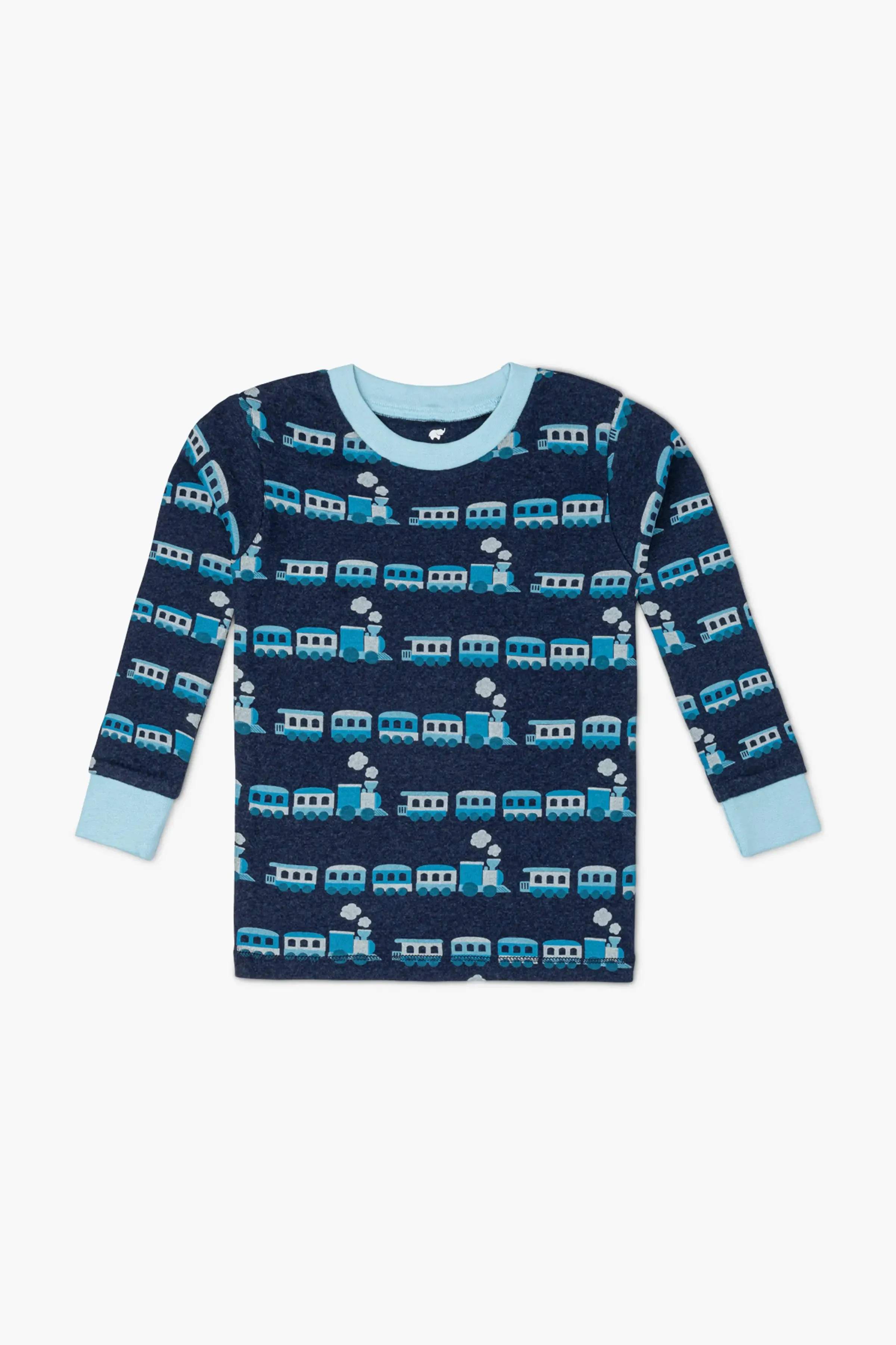 Two-Piece Pajama Set_Blue Trains