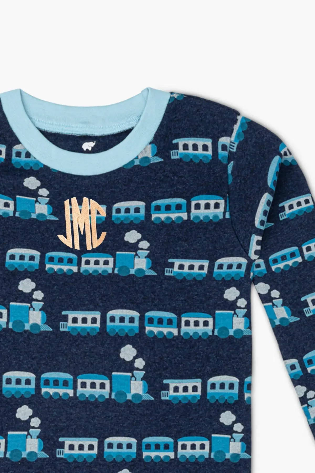 Two-Piece Pajama Set_Blue Trains