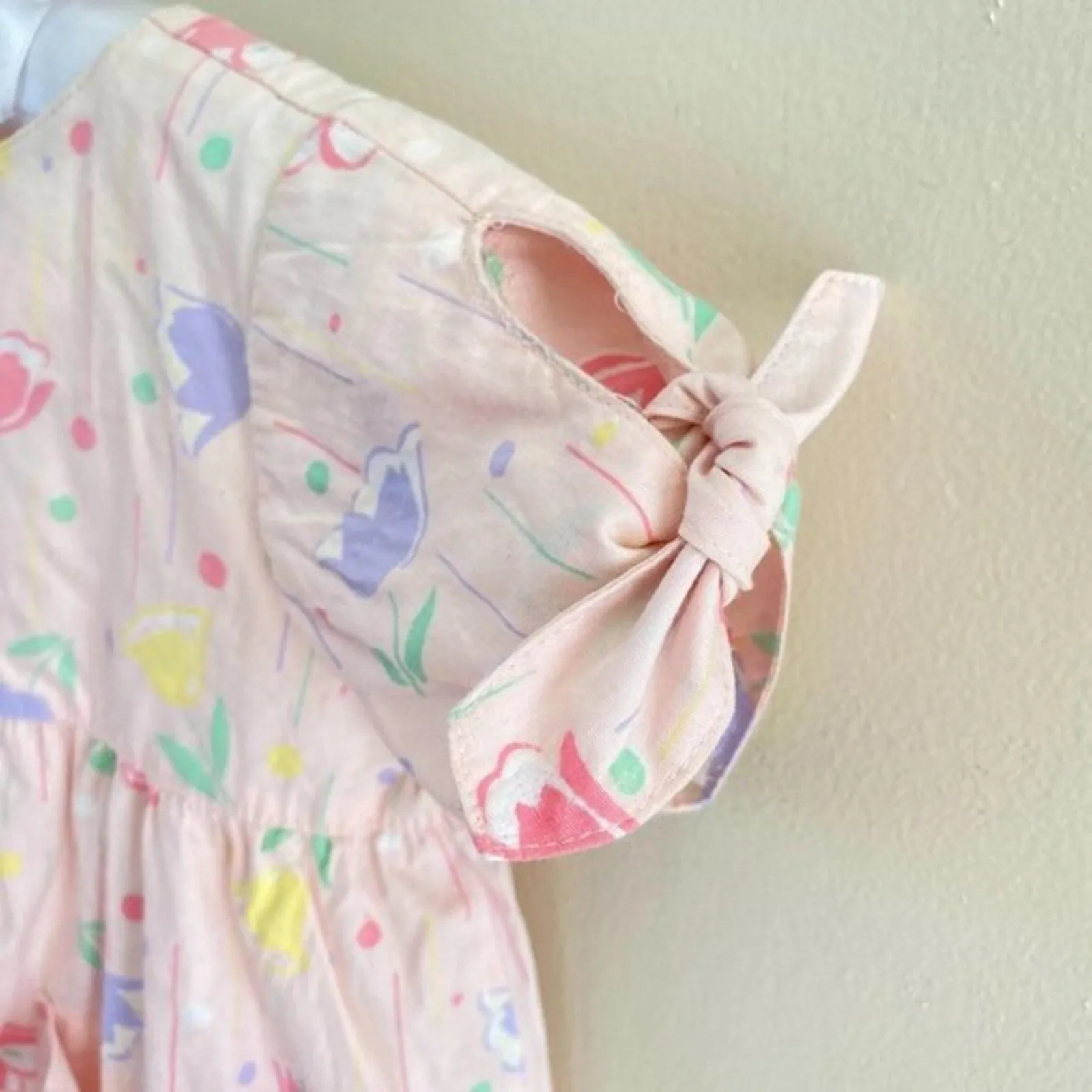 Vintage Mine Alone Pink Floral Jumpsuit 3-6 Months