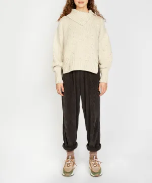 Wilde Slouchy Funnel Neck Sweater Chalkstone