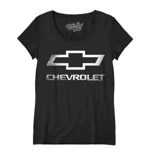 Women's Chevrolet Logo Scoopneck T-Shirt - Black